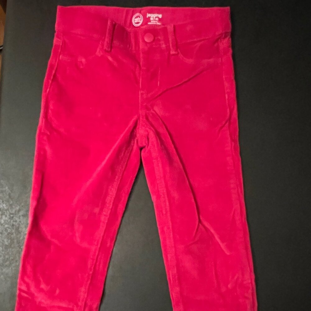 Wonder Nation, kids hot pink corduroy jeggings, size M 7/8